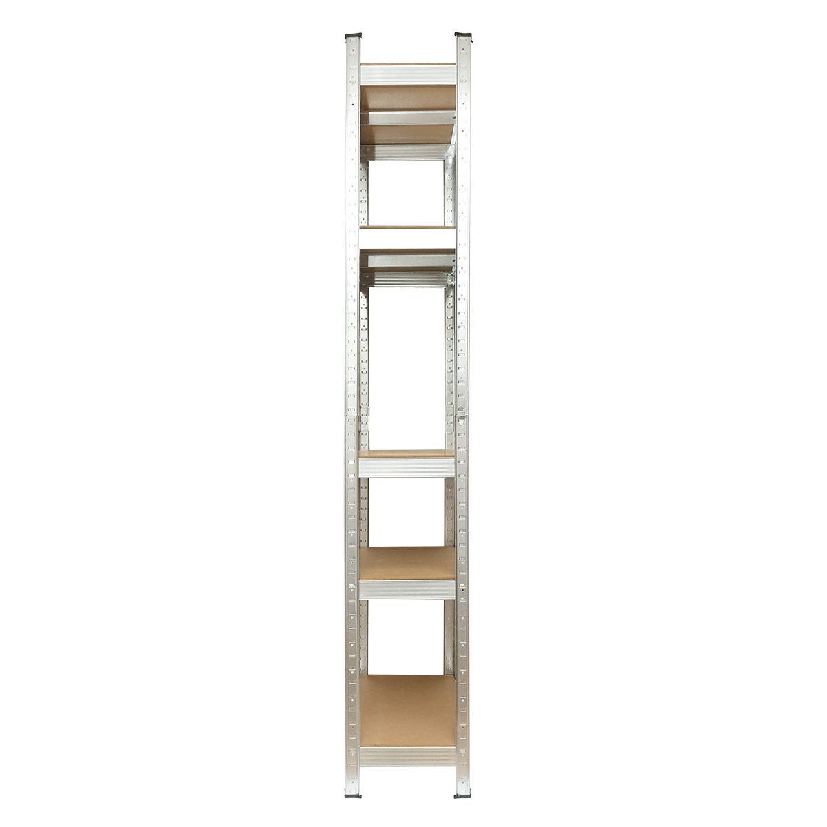 Raft metalic cu 5 polite MDF, 170x80x30cm, 100kg/polita, montaj fara suruburi Breckner Germany